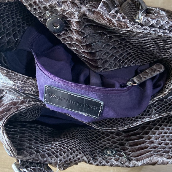 $1 Brown Snake Print Women's Bag - Picture 5 of 5